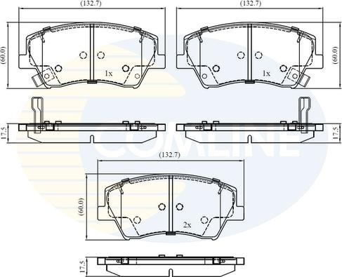 Comline CBP32343 - Гальмівні колодки, дискові гальма autozip.com.ua