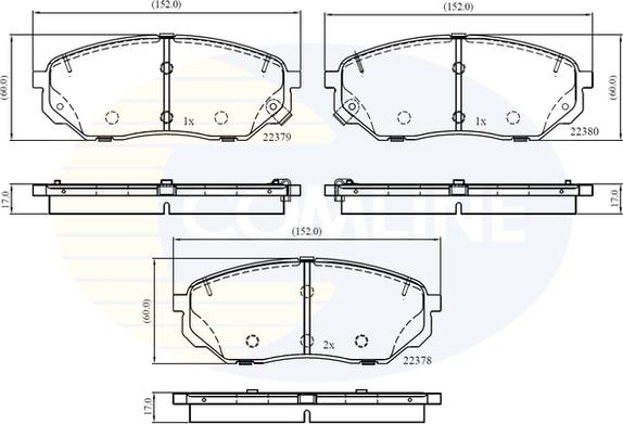 Comline CBP32353 - Гальмівні колодки, дискові гальма autozip.com.ua