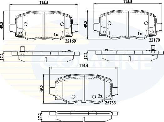 Comline CBP32303 - Гальмівні колодки, дискові гальма autozip.com.ua