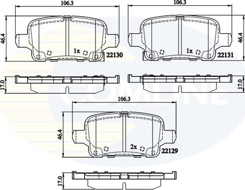 Comline CBP32307 - Гальмівні колодки, дискові гальма autozip.com.ua