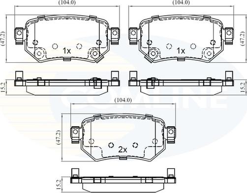 Comline CBP32386 - Гальмівні колодки, дискові гальма autozip.com.ua