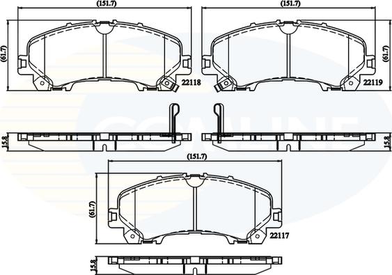 Comline CBP32337 - Гальмівні колодки, дискові гальма autozip.com.ua