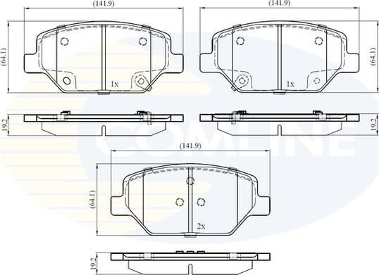 Comline CBP32371 - Гальмівні колодки, дискові гальма autozip.com.ua