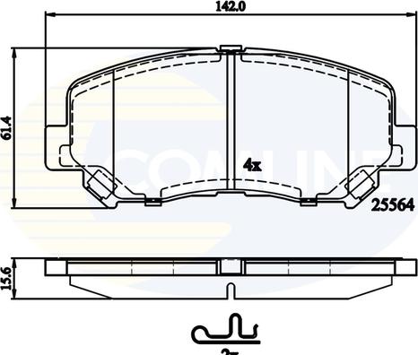 Comline CBP32252 - Гальмівні колодки, дискові гальма autozip.com.ua