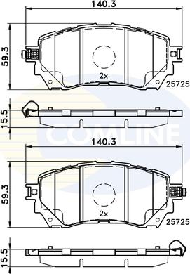 Comline CBP32237 - Гальмівні колодки, дискові гальма autozip.com.ua