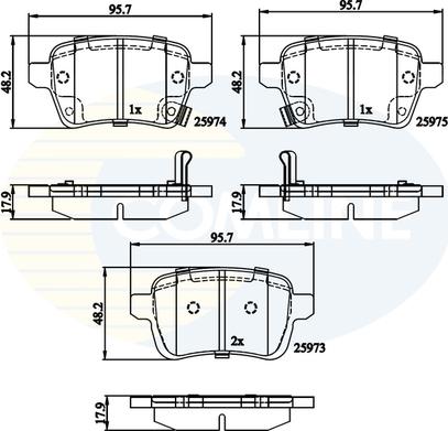 Comline CBP32279 - Гальмівні колодки, дискові гальма autozip.com.ua