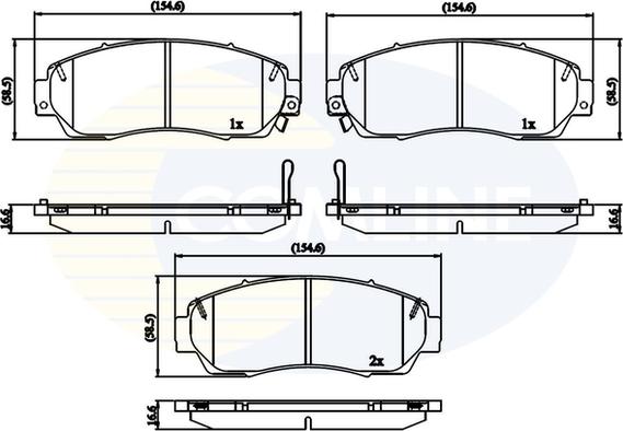 Comline CBP32273 - Гальмівні колодки, дискові гальма autozip.com.ua