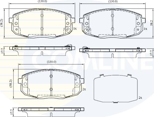 Comline CBP32759 - Гальмівні колодки, дискові гальма autozip.com.ua