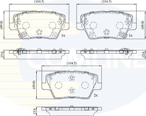 Comline CBP32772 - Гальмівні колодки, дискові гальма autozip.com.ua