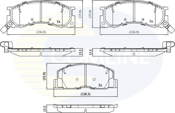 Comline CBP3746 - Гальмівні колодки, дискові гальма autozip.com.ua