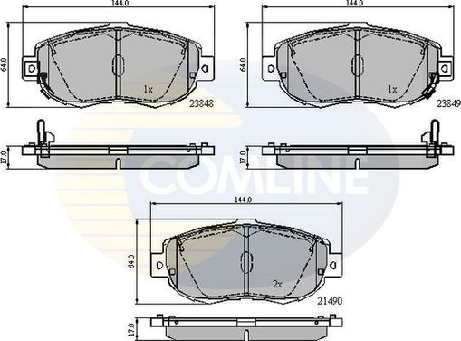 Comline CBP3789 - Гальмівні колодки, дискові гальма autozip.com.ua