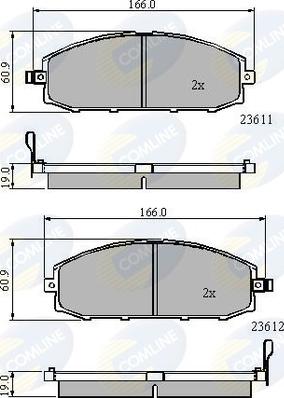 Comline CBP3777 - Гальмівні колодки, дискові гальма autozip.com.ua