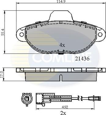 Comline CBP2509 - Гальмівні колодки, дискові гальма autozip.com.ua