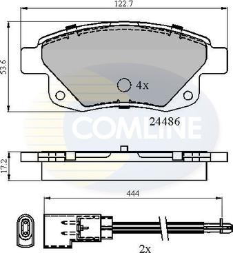 Comline CBP21554 - Гальмівні колодки, дискові гальма autozip.com.ua