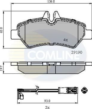Comline CBP21556 - Гальмівні колодки, дискові гальма autozip.com.ua