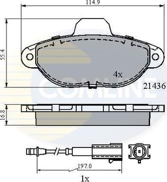 Comline CBP21602 - Гальмівні колодки, дискові гальма autozip.com.ua