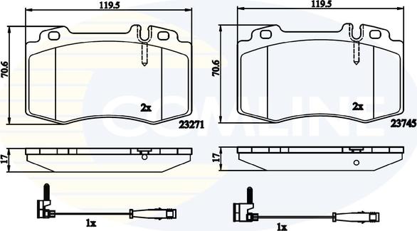 Comline CBP21117 - Гальмівні колодки, дискові гальма autozip.com.ua