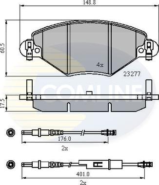 Comline CBP21120 - Гальмівні колодки, дискові гальма autozip.com.ua