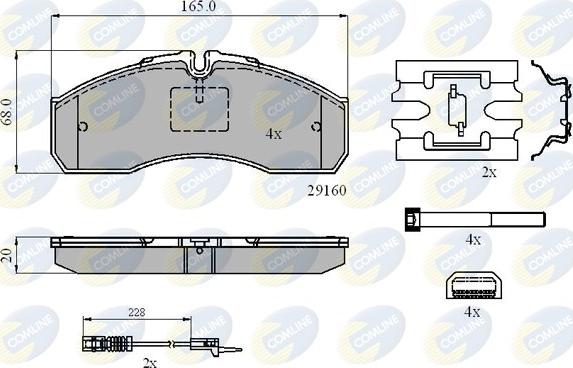 Comline CBP21735 - Гальмівні колодки, дискові гальма autozip.com.ua