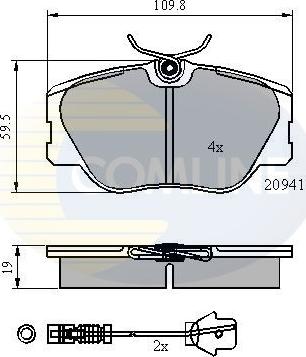 Comline CBP2360 - Гальмівні колодки, дискові гальма autozip.com.ua