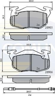 Comline CBP2258 - Гальмівні колодки, дискові гальма autozip.com.ua