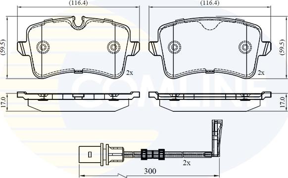 Comline CBP22391 - Гальмівні колодки, дискові гальма autozip.com.ua