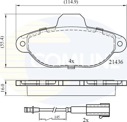 Comline CBP22383 - Гальмівні колодки, дискові гальма autozip.com.ua