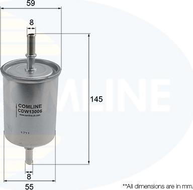 Comline CDW13006 - Паливний фільтр autozip.com.ua