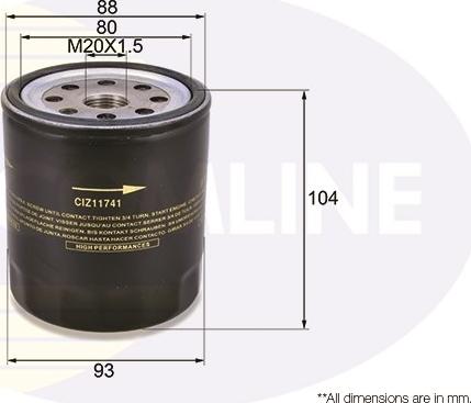 Comline CIZ11741 - Масляний фільтр autozip.com.ua