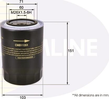 Comline CMB11351 - Масляний фільтр autozip.com.ua