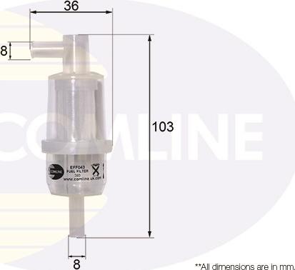 Comline EFF043 - Паливний фільтр autozip.com.ua