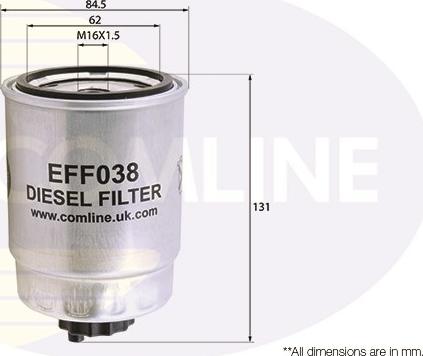 Comline EFF038 - Паливний фільтр autozip.com.ua