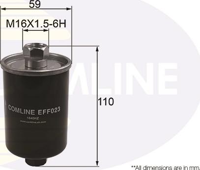 Comline EFF023 - Паливний фільтр autozip.com.ua