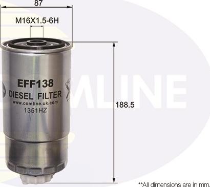Comline EFF138 - Паливний фільтр autozip.com.ua