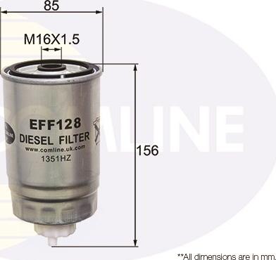 Comline EFF128 - Паливний фільтр autozip.com.ua