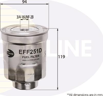 Comline EFF251D - Паливний фільтр autozip.com.ua