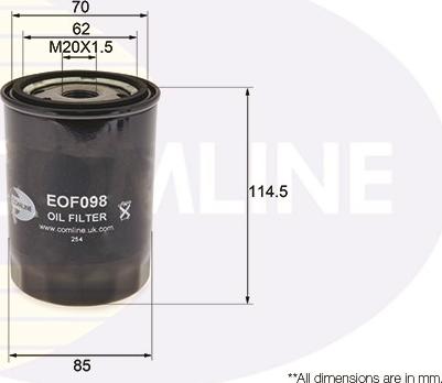 Comline EOF098 - Масляний фільтр autozip.com.ua