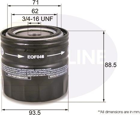 Comline EOF046 - Масляний фільтр autozip.com.ua