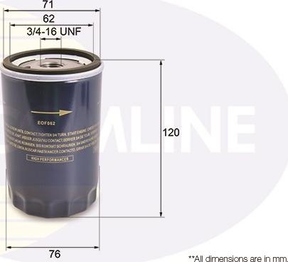 Comline EOF062 - Масляний фільтр autozip.com.ua