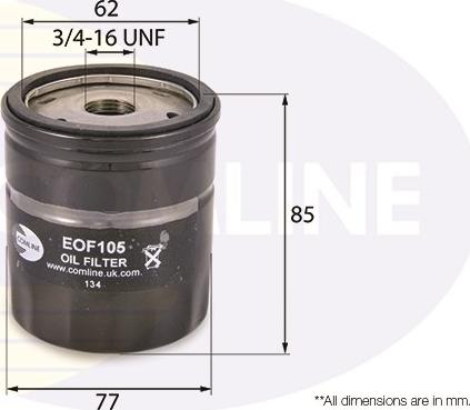 Comline EOF105 - Масляний фільтр autozip.com.ua