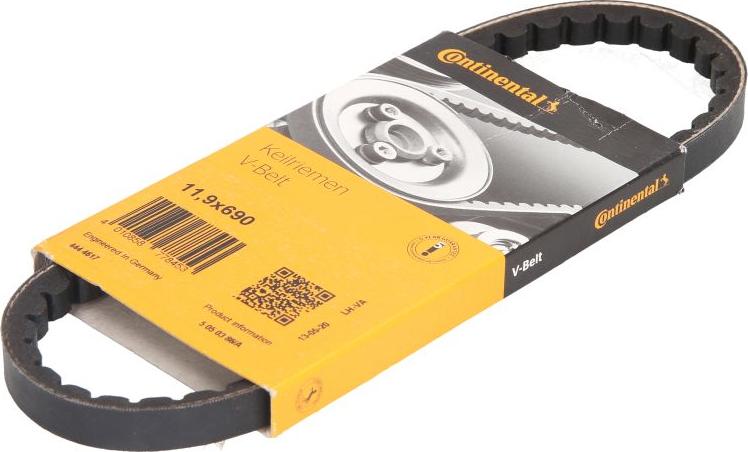 CONTINENTAL 11,9 X 690 - Клиновий ремінь autozip.com.ua