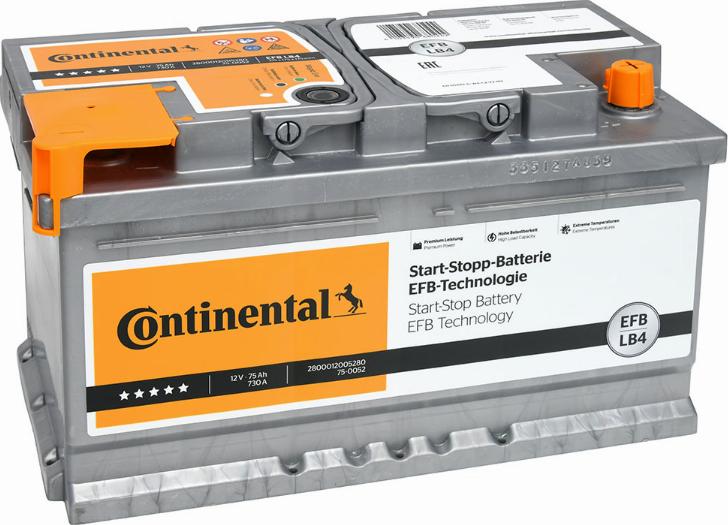 Continental 2800012005280 - Стартерна акумуляторна батарея, АКБ autozip.com.ua
