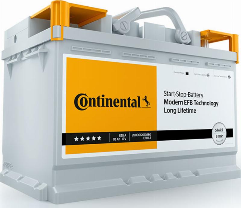 CONTINENTAL 2800012000280 - Стартерна акумуляторна батарея, АКБ autozip.com.ua