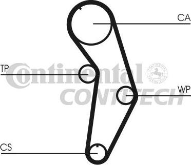CONTINENTAL CT908 - Ремінь ГРМ autozip.com.ua