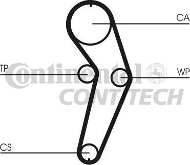 CONTINENTAL CT988 - Ремінь ГРМ autozip.com.ua