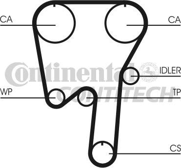CONTINENTAL CT979K2 - Комплект ременя ГРМ autozip.com.ua