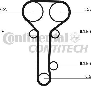 CONTINENTAL CT978K2 - Комплект ременя ГРМ autozip.com.ua