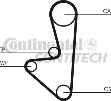 CONTINENTAL CT718 - Ремінь ГРМ autozip.com.ua