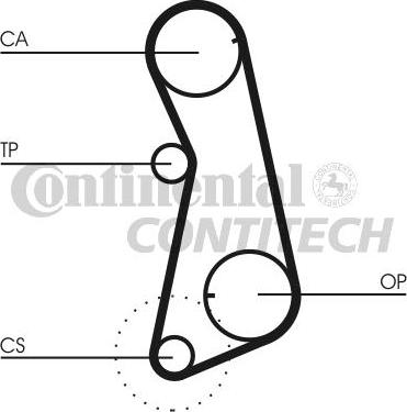 CONTINENTAL CT637 - Ремінь ГРМ autozip.com.ua