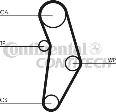 CONTINENTAL CT1049 - Ремінь ГРМ autozip.com.ua